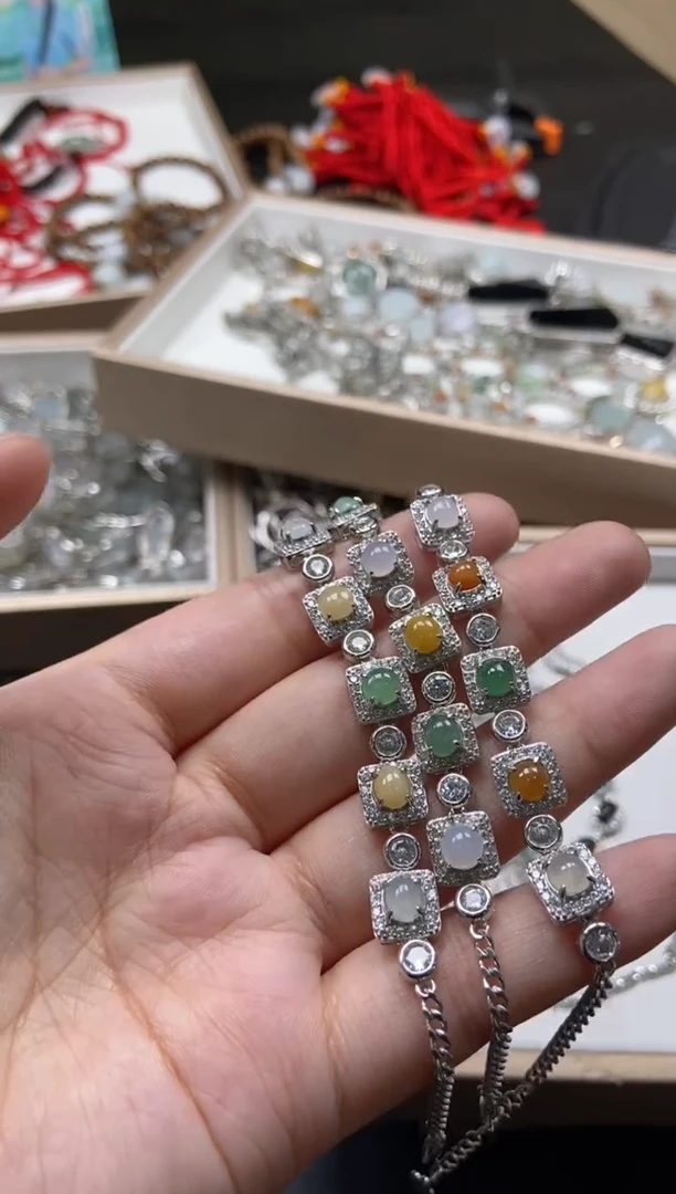 颈饰未镶嵌翡翠天然翡翠a货42多样性发一