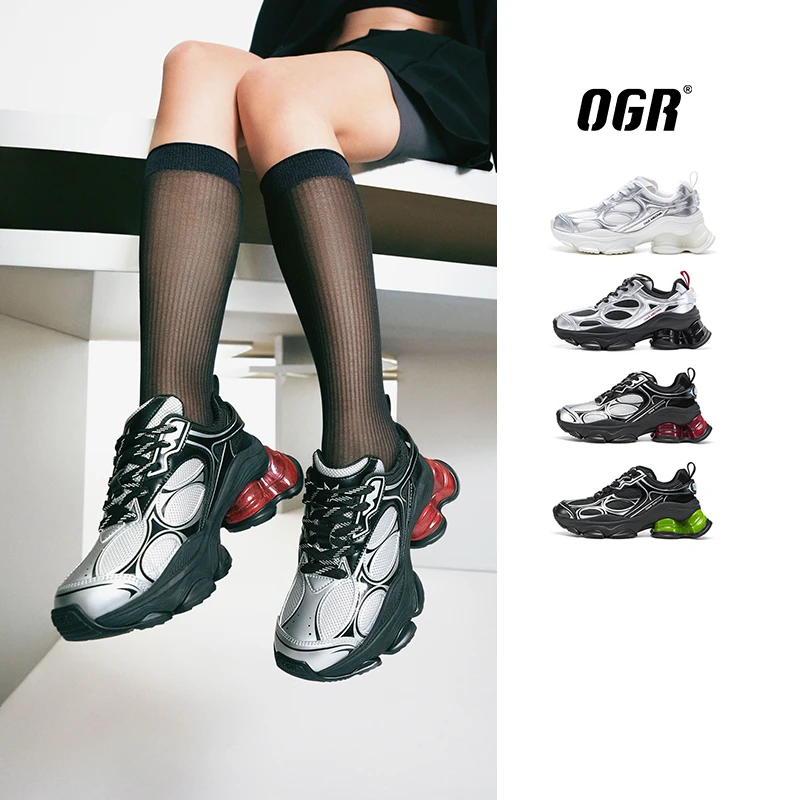 【沈月同款】OGR甜品鞋2025年秋冬新款果冻甜酷时尚百搭女老爹鞋