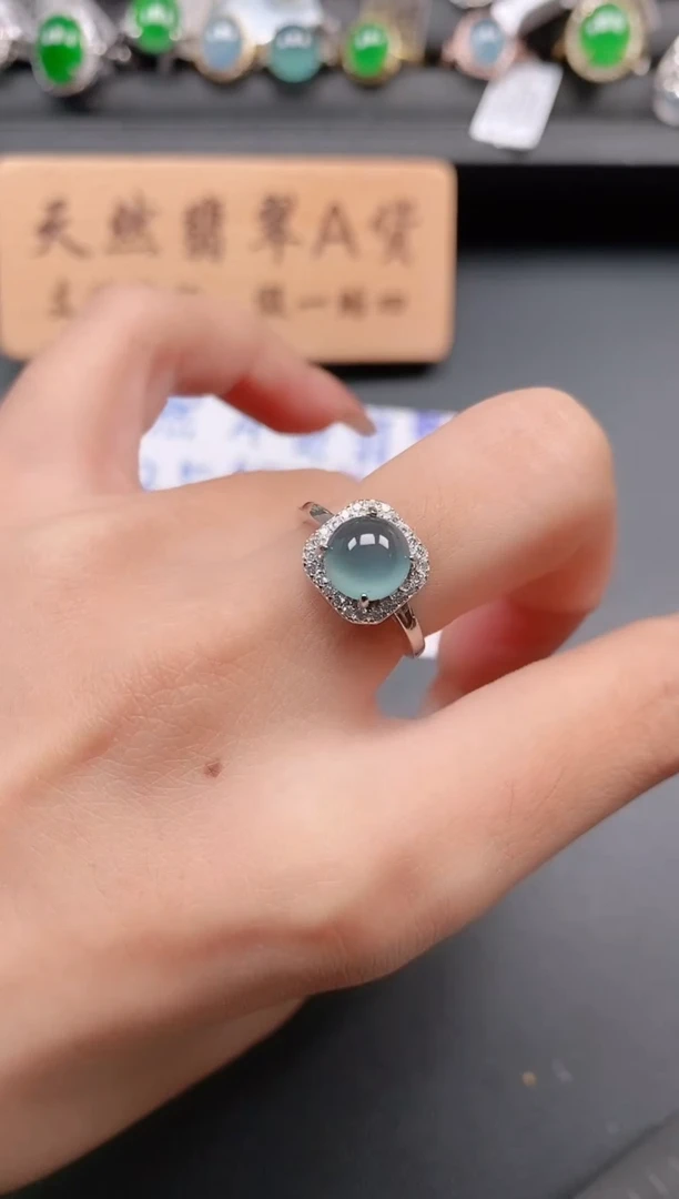 银S925镶嵌戒指翡翠1111
