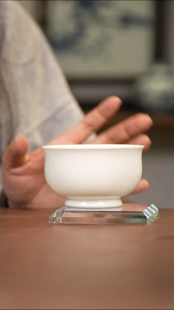 杯景德镇手工白瓷炉式杯