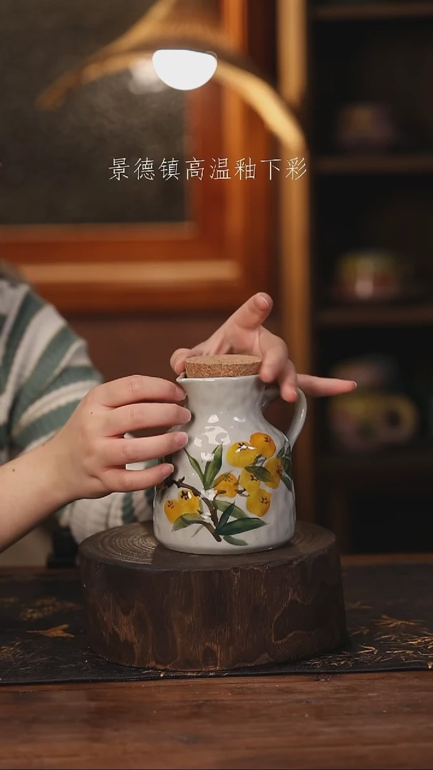 陶瓷景德镇高温釉下手绘陶瓷@L070@