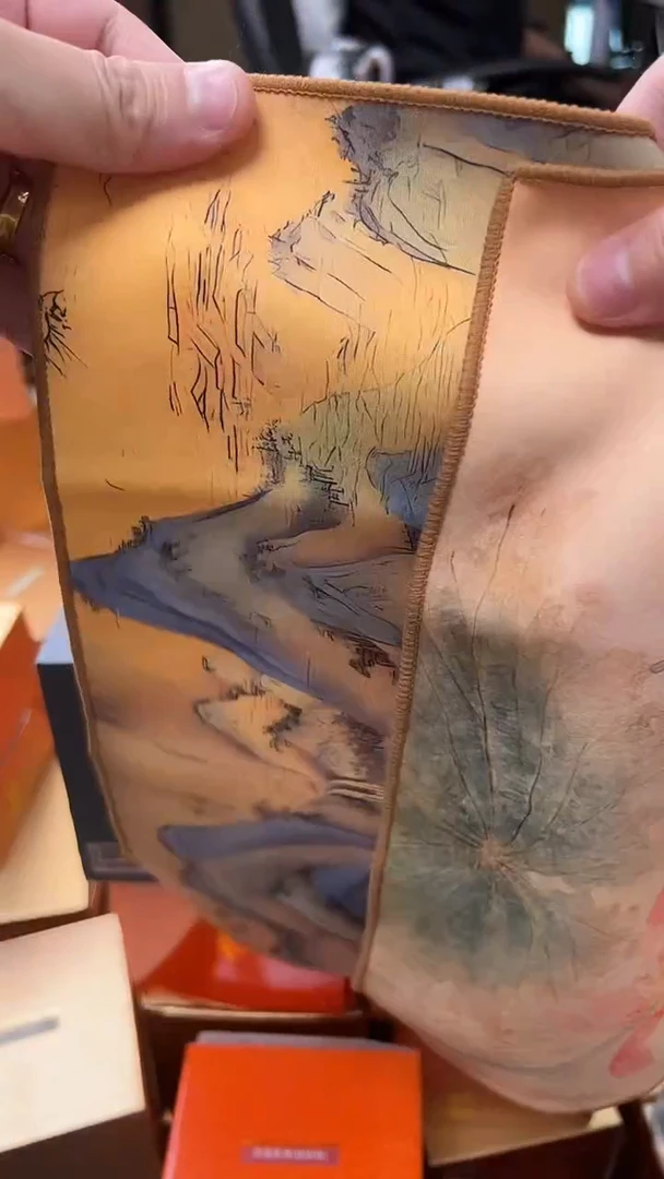 @@禾器晶彩茶巾荷花+千里江山