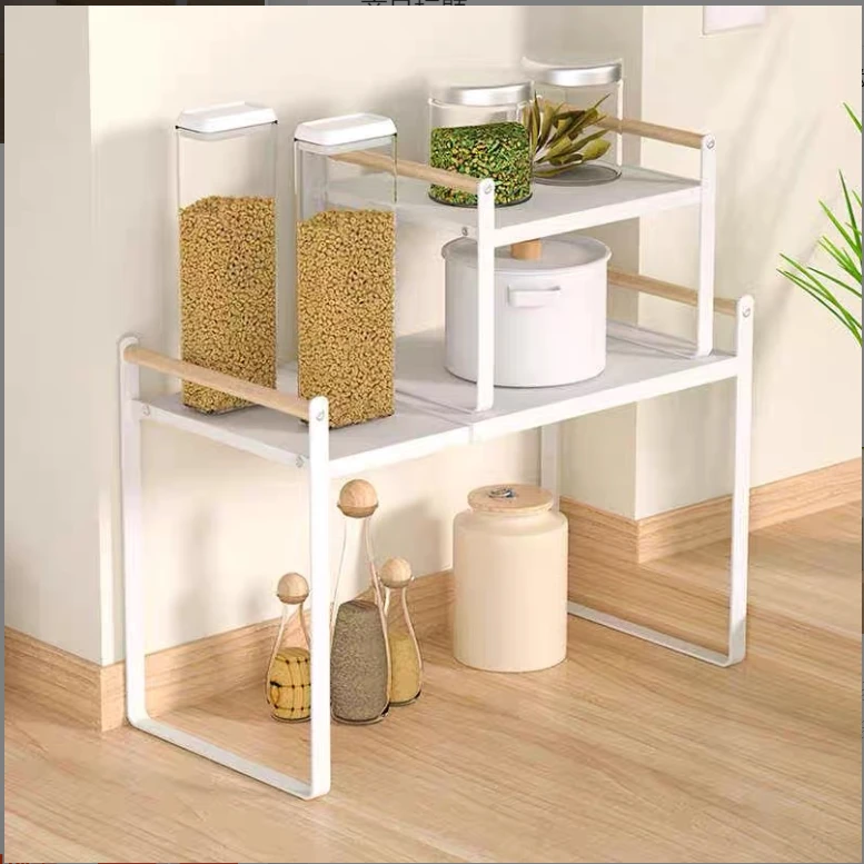 可伸缩可叠加分层架 小家电置物架料理架调料架 储物架