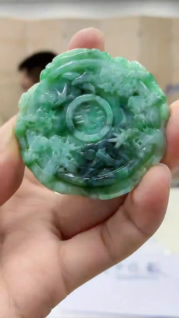 【闪购商品】定制翡翠未镶嵌5152bb-毛货挂件74