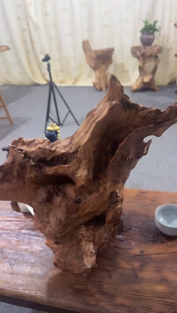 松木木头款一方根舍88精品摆件