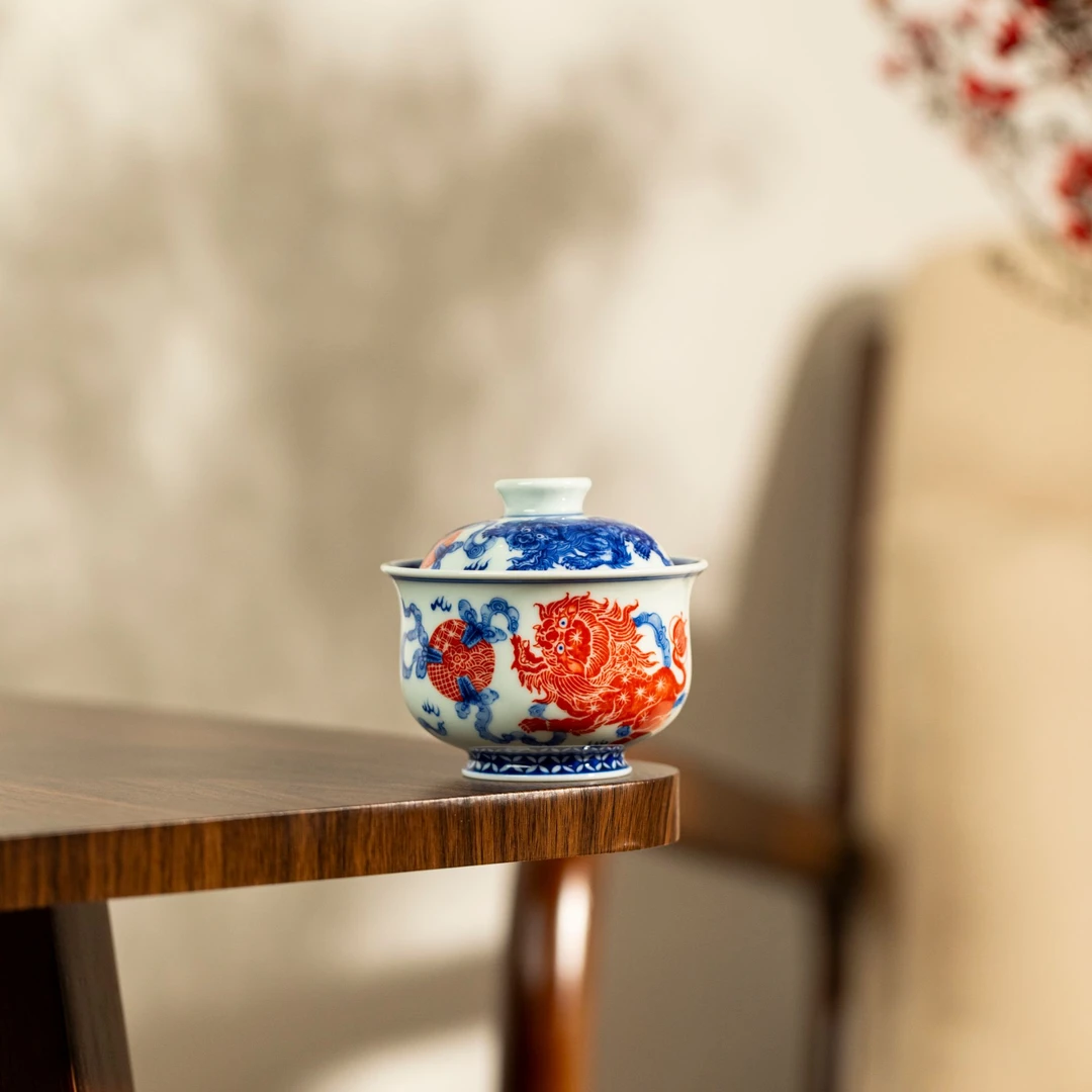 一如文拓 拓片狮子盖碗