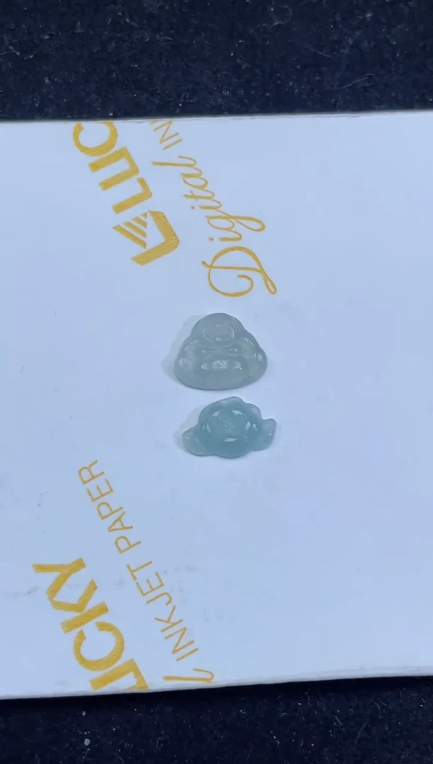 【闪购商品】翡翠颈饰未镶嵌佛莲花一对