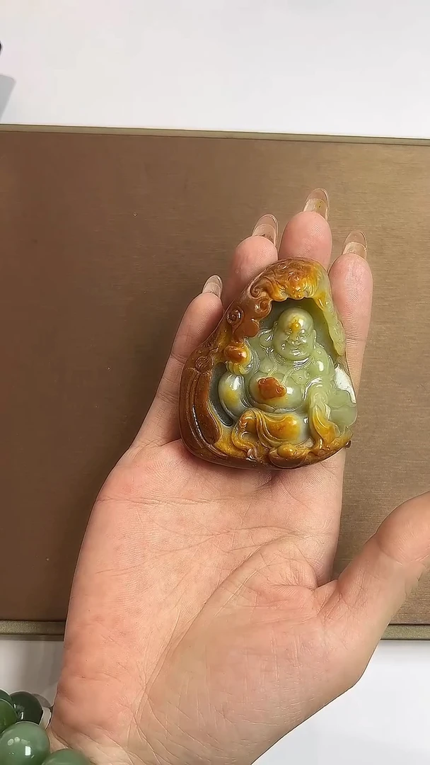未镶嵌透闪石质玉摆件秋**江多样性发货其中发一