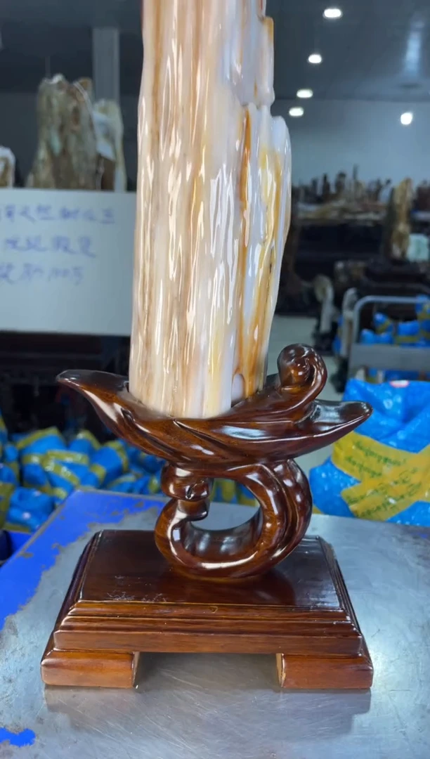 未镶嵌摆件硅化玉14