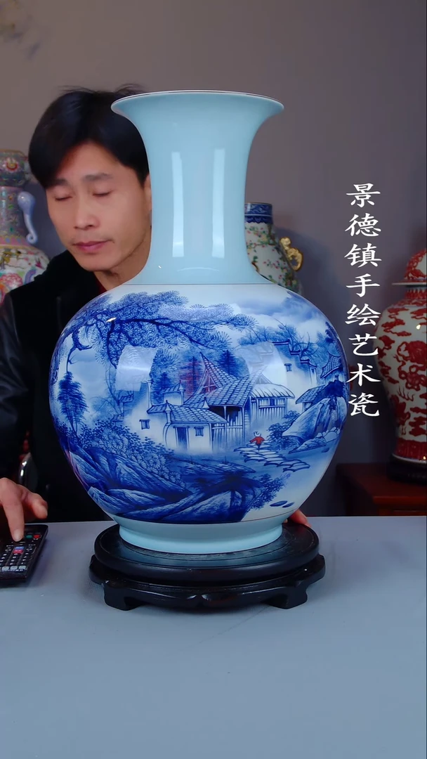 摆件陶瓷景德镇手工手绘陶瓷摆件56