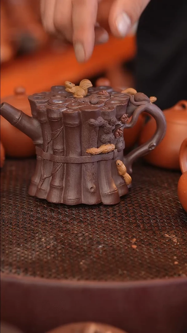 茶壶紫砂原矿手工制作