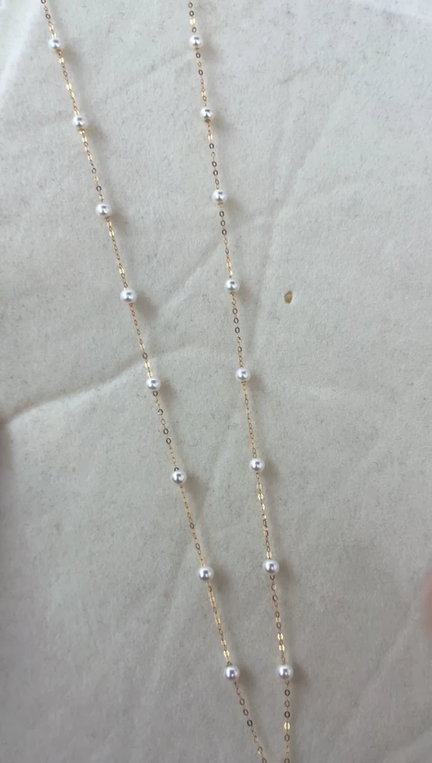 【闪购商品】淡水珍珠颈饰18K金镶嵌项链