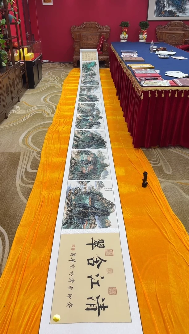 国画李希涛清江含翠