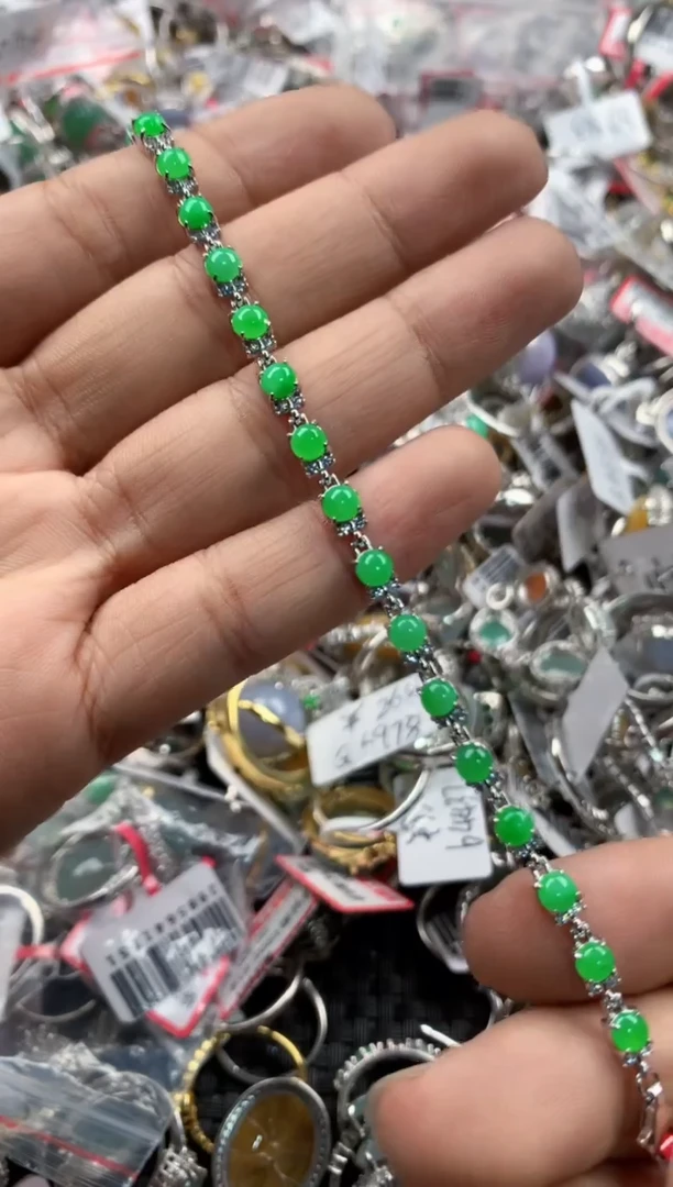 银S925镶嵌戒指翡翠141414-----1