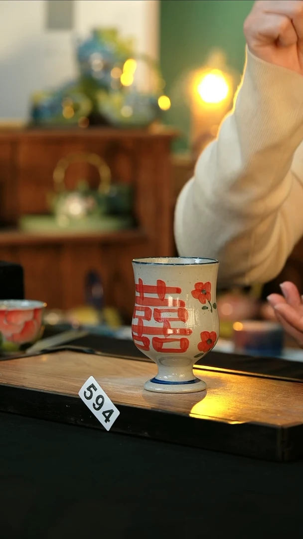 【闪购商品】杯手绘心瓷陶瓷浮力