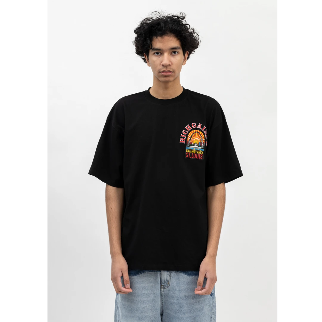 Richgainer北美圣路易斯刺绣T恤