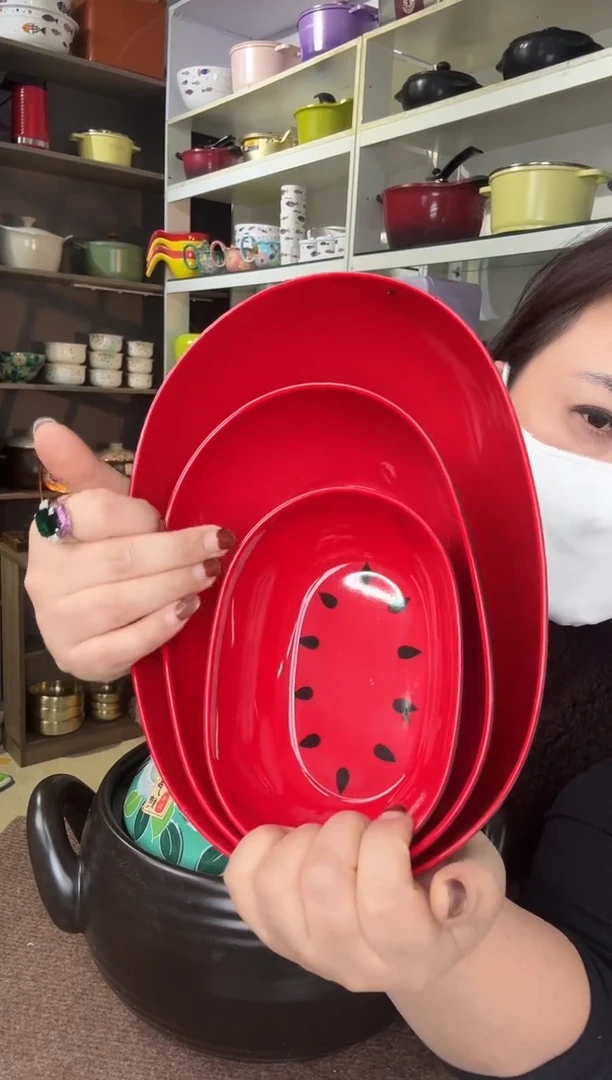 美**放西瓜盆一套（微瑕）