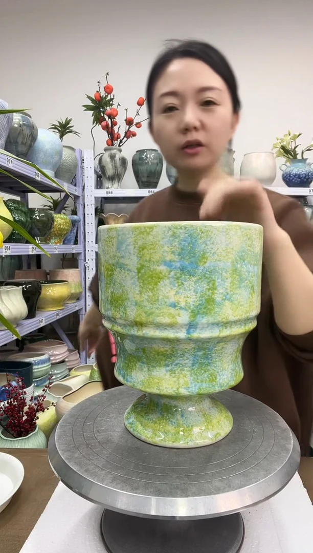 12.25陶瓷花盆直播链接高.  24    口18