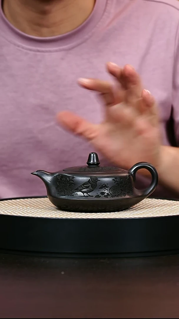 茶壶紫砂A级石黄曲壶