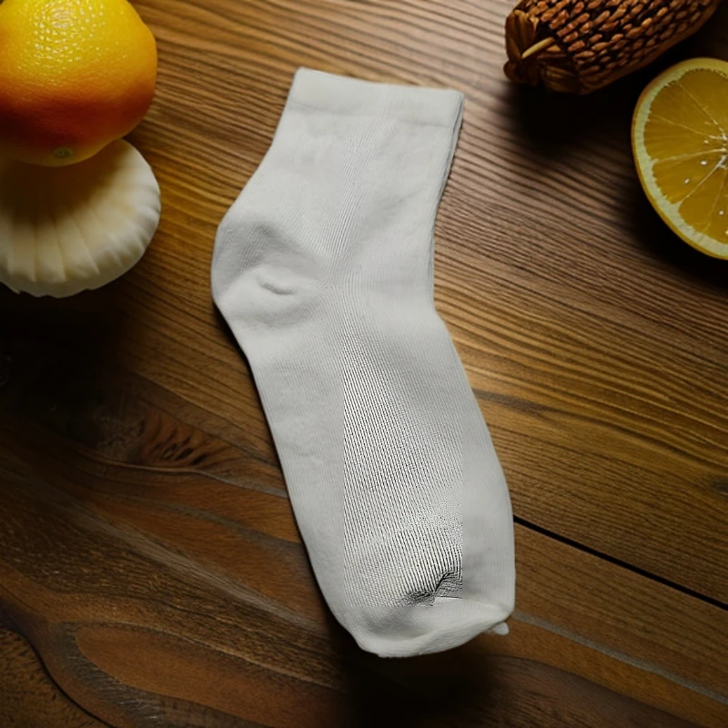 2025新款中筒棉袜子白袜白色纯色