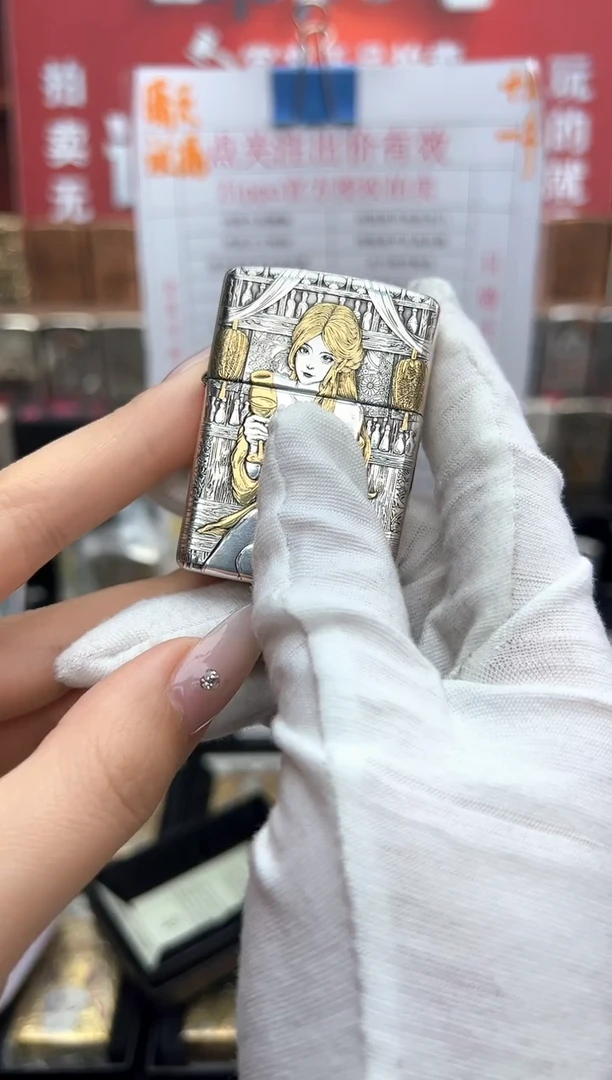 镀银鎏金红酒女郎