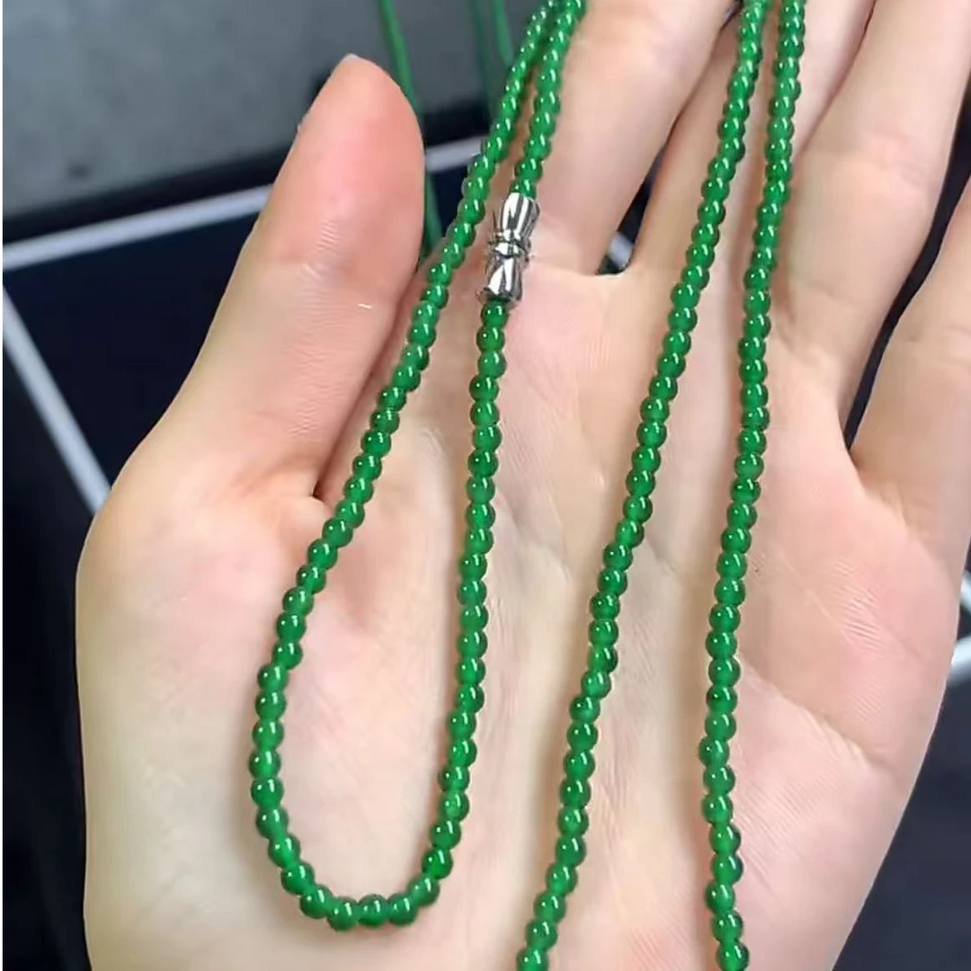 【逍遥】天然A货翡翠小米珠项链*802/001/多样性发/1件（55cm+）