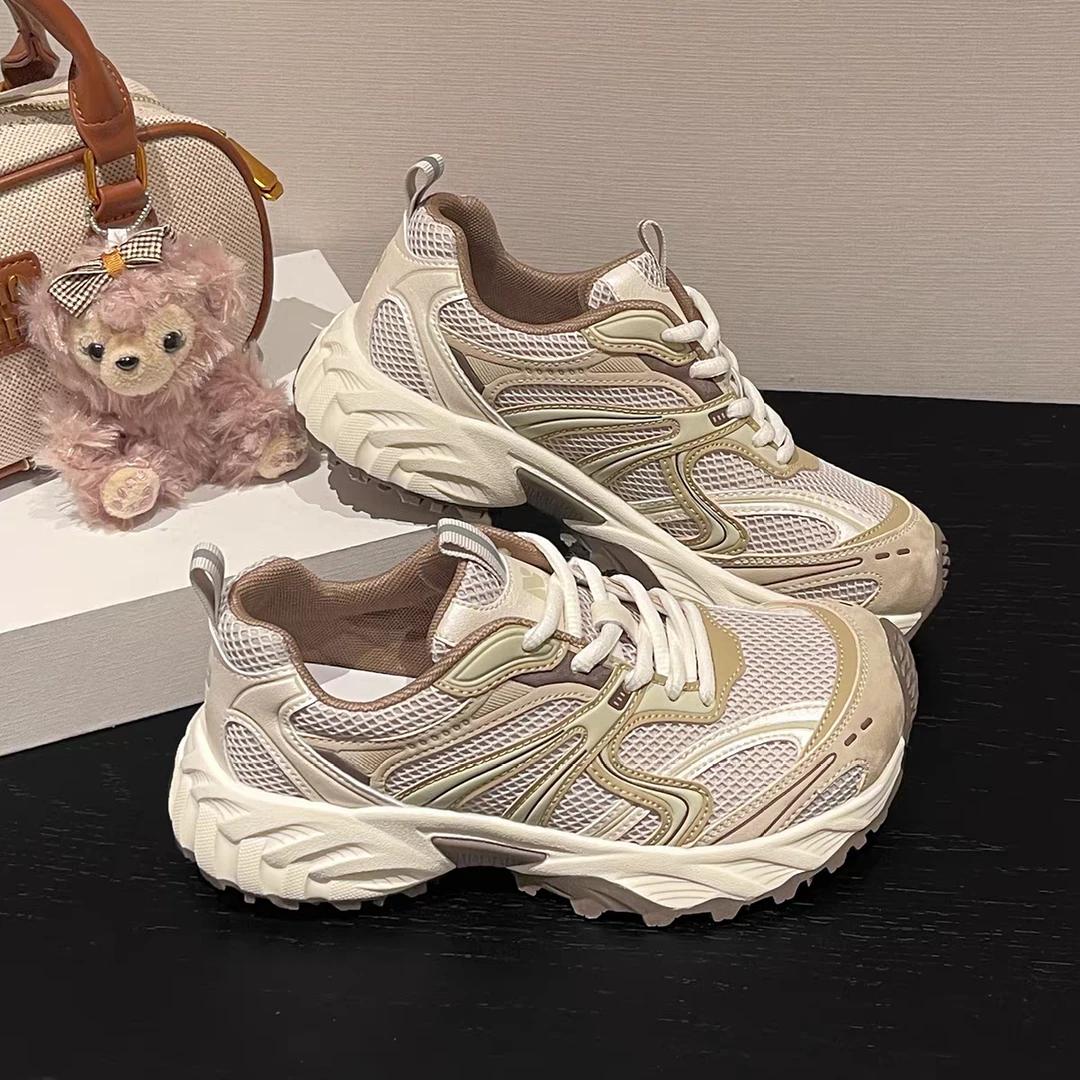 2025秋季透气网面女鞋休闲轻便软底跑步鞋慢跑鞋2376