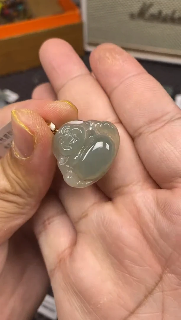 【闪购商品】翡翠吊坠(不含链)18K金镶嵌50938