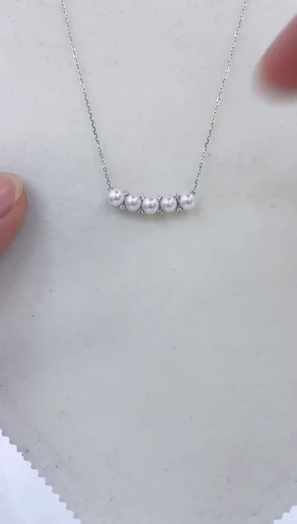 颈饰银S925镶嵌海水珍珠