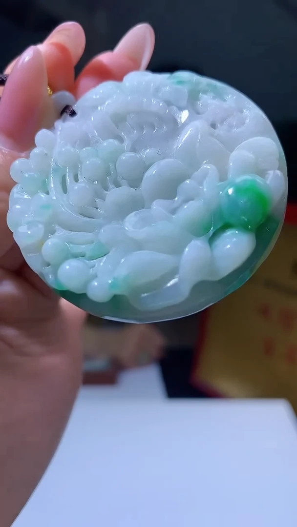 【闪购商品】定制翡翠未镶嵌5143jj-毛货挂件85