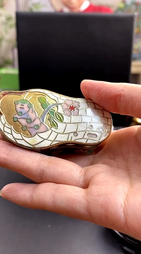 【闪购商品】非遗技艺 景泰蓝粉盒（微瑕）