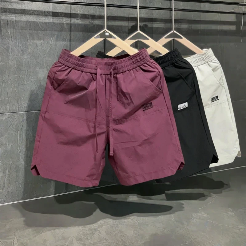 新款男士夏季激光穿孔薄款短裤网眼透气宽松运动五分裤休闲潮流男