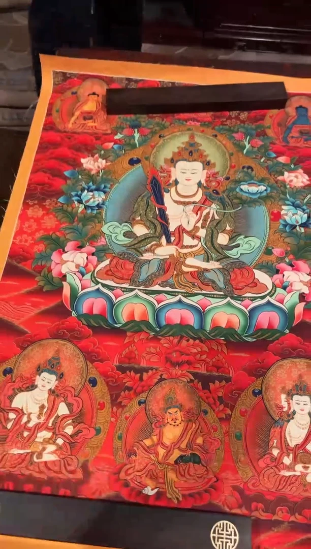 卷轴画手绘唐卡173