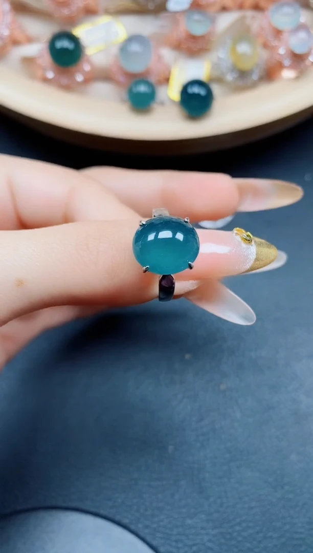 【闪购商品】翡翠戒指银S925镶嵌翡翠