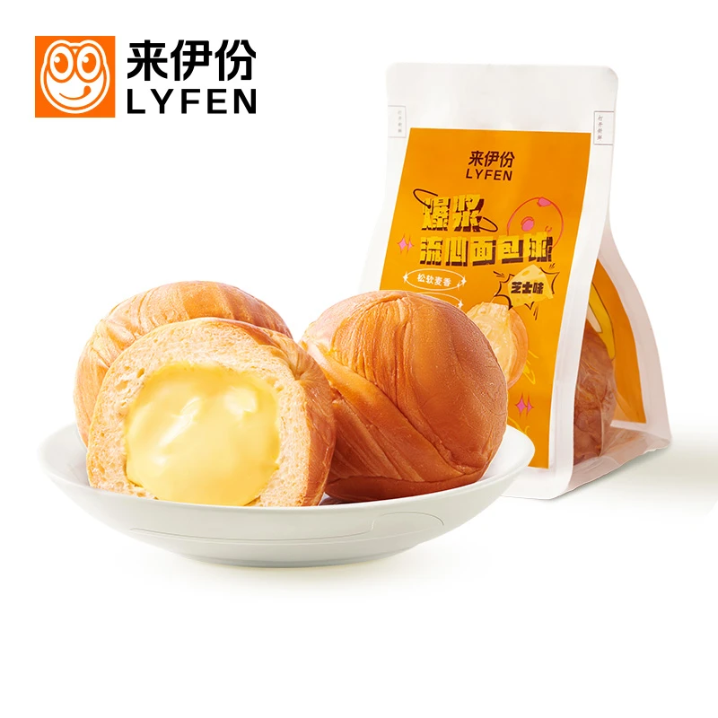 LYFEN/来伊份爆浆面包爆浆芝士味75g面包吐司面包d夹心面包