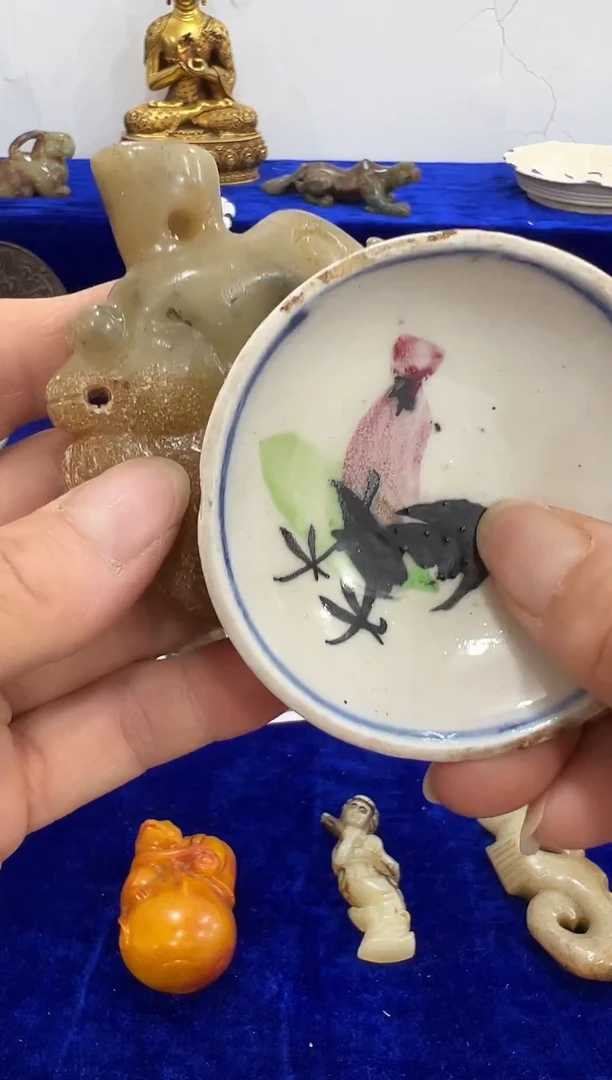 瓷片手工，手绘，陶瓷