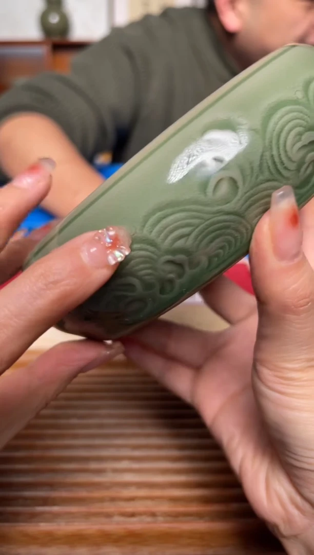 【闪购商品】盘145纯手工秘色小笔洗