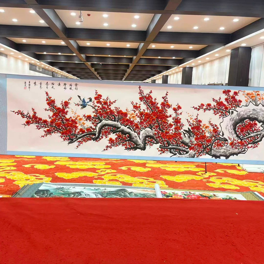 2国画装饰挂画卷轴高档锦绫已装裱丈二（1）