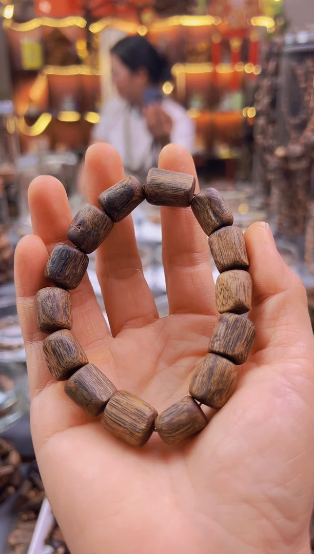 手串沉香棋楠东江绿单圈