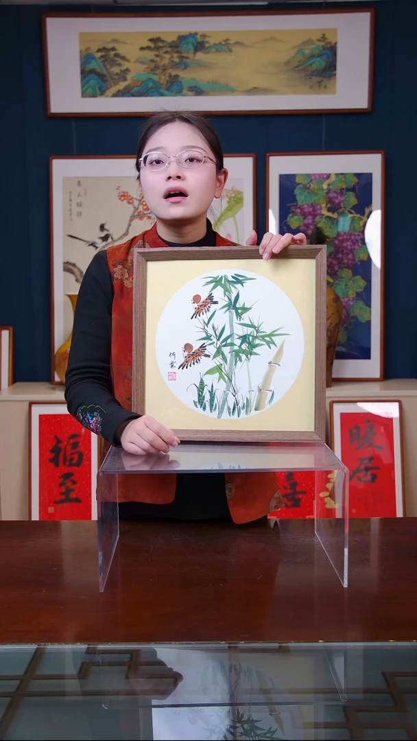 【闪购商品】书法竹子       尺寸35*35