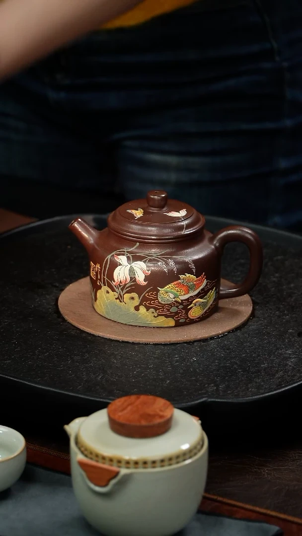 茶壶紫砂丁雪英 德钟66 石红 260毫升