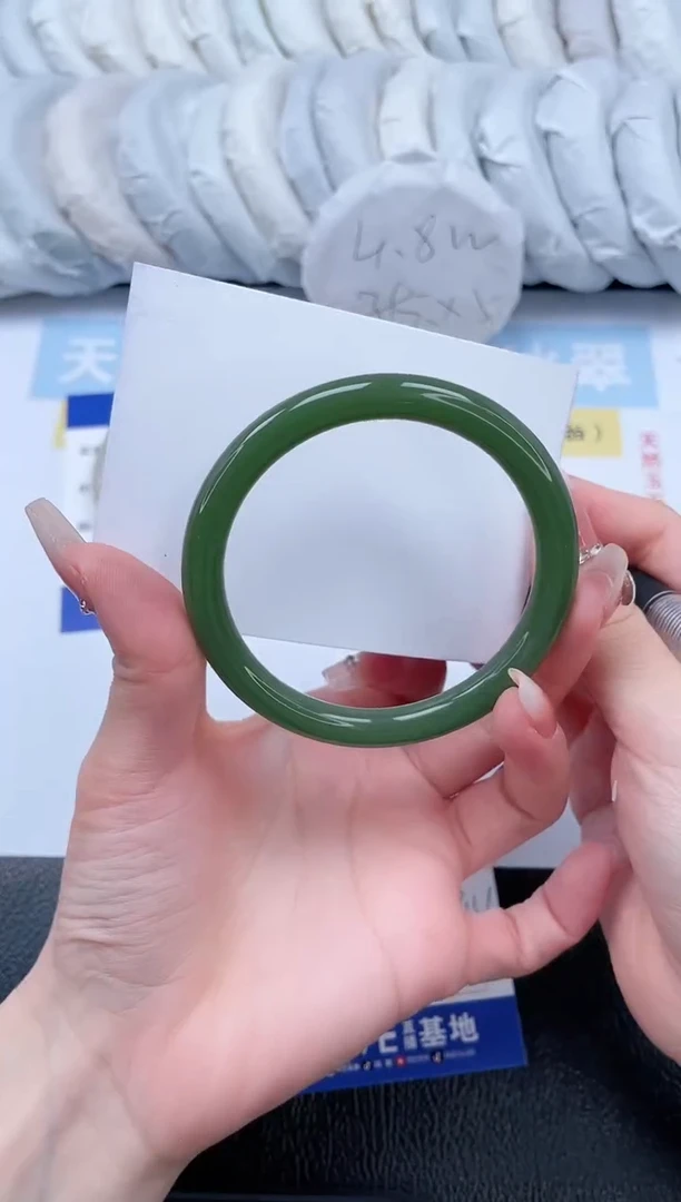 【闪购商品】石英质玉手镯未镶嵌湖水绿色差偏大介意勿拍T90-58.4