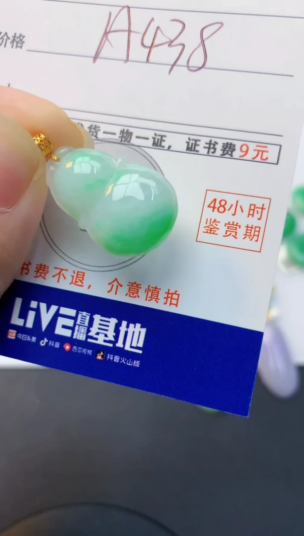 颈饰18K金镶嵌翡翠天然缅甸A货翡翠百元以上9元证书费自理