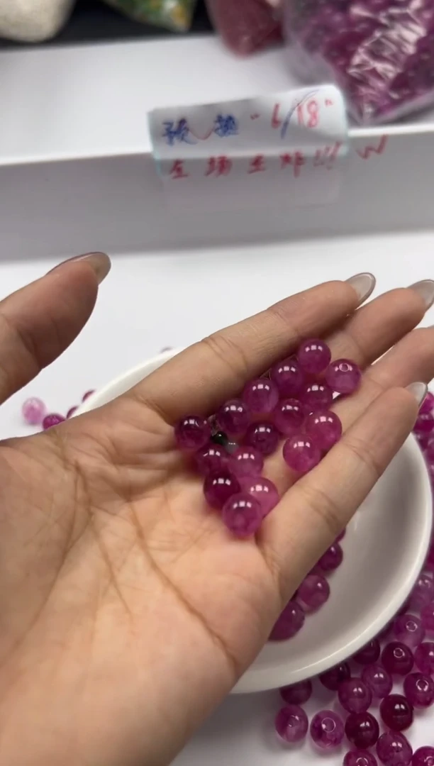 未镶嵌颈饰碧玺w1650卢比莱粉碧玺8mm*30颗