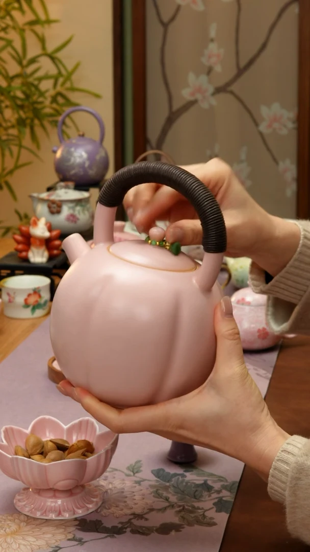 【闪购商品】【领丰茶具福力】大南瓜壶赠莲蓬提溜