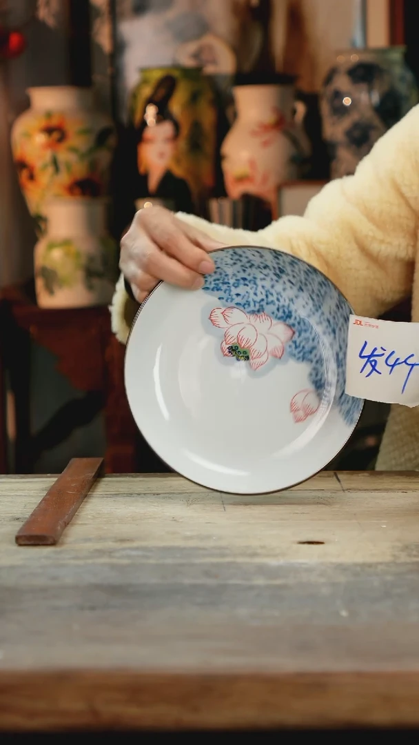 【闪购商品】瓷片景德镇纯手工釉下彩精品花瓶