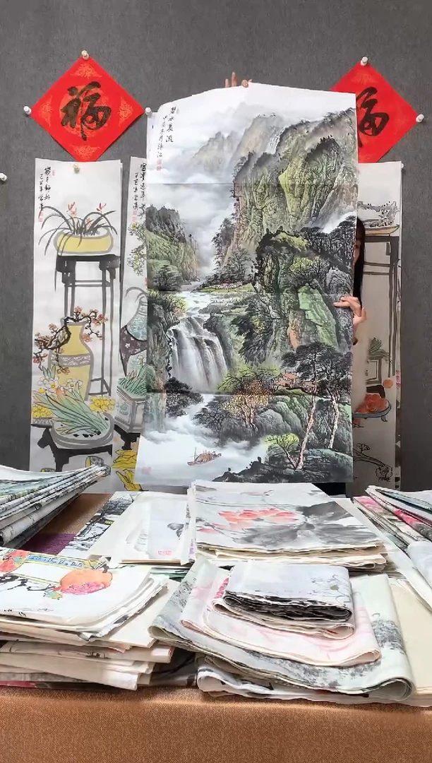 【闪购商品】国画沈泳江手绘 四尺整张138*68cm