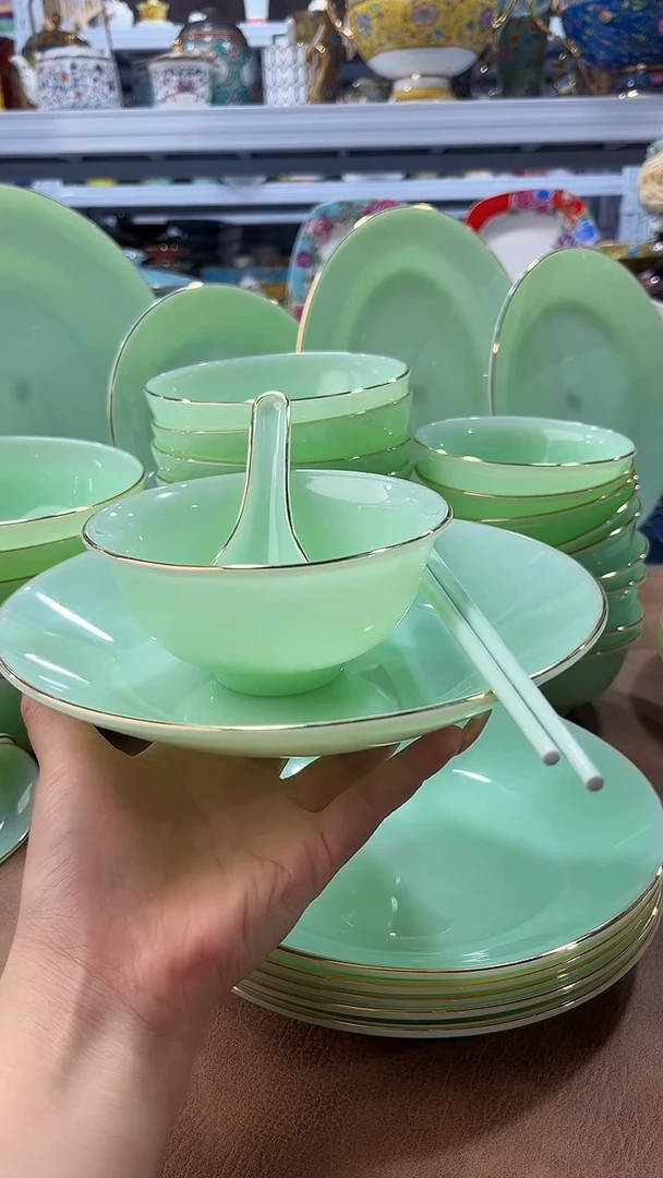 玉瓷四件套10套餐具