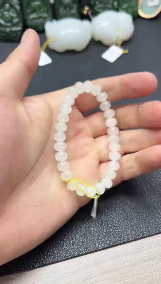【闪购商品】和田玉手链未镶嵌冰白手串