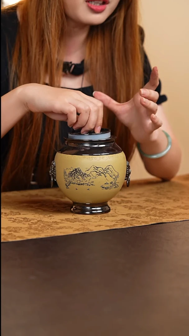 紫砂茶叶罐宜兴原矿紫砂茶叶罐